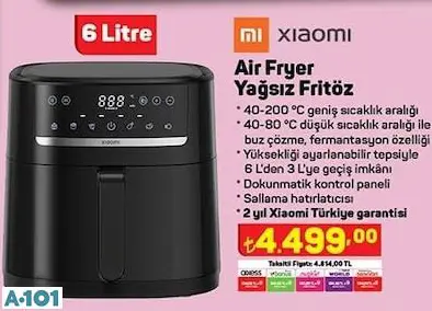 XİAOMİ AİR FRYER YAĞSIZ FRİTÖZ (AİRFRYER) XİAOMİ AİR FRYER YAĞSIZ FRİTÖZ (AİRFRYER)